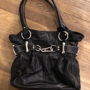 B Markowsky Black Leather Bag Hobo New